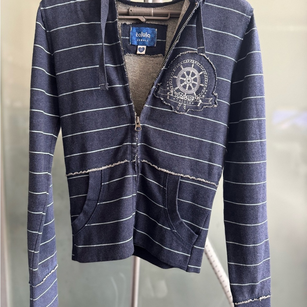 Talula Blue and White Striped Jacket